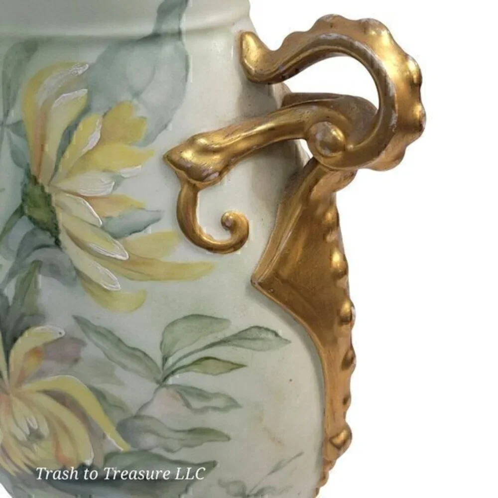 Antique Elite Limoges France Vase Floral Painted